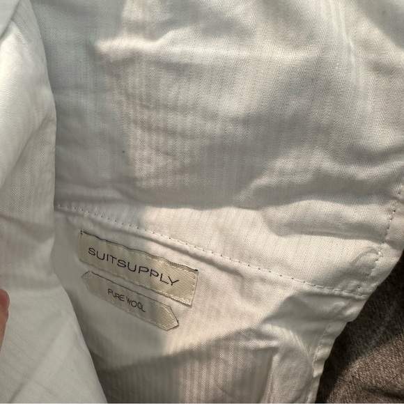 Suitsupply Wool Vitale Barberis Canonico Flannel Pinstriped Drawstring Pant Ames - Picture 5 of 16